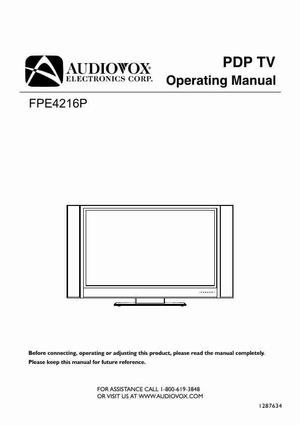 Audiovox Flat Panel Television FPE4216P-page_pdf